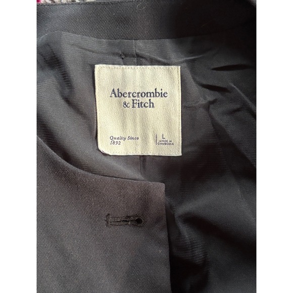 Abercrombie Fitch A&F Mara High Neck Black Button Front Vest Mini Dress Large - Picture 8 of 10